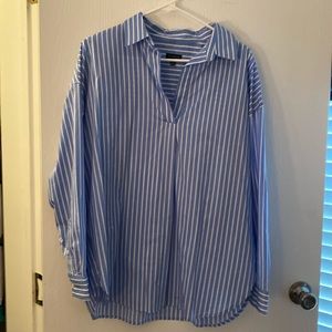 Talbots tunic blue & white worn once great condition